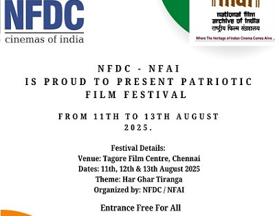 Chennai to host three-day Patriotic Film Festival from tomorrow ahead of Independence Day | Chennai to host three-day Patriotic Film Festival from tomorrow ahead of Independence Day