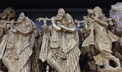 Ahead of Krishna Janmashtami, Muslim artisans prepare brass idols of 'Laddu Gopal' in Aligarh | Ahead of Krishna Janmashtami, Muslim artisans prepare brass idols of 'Laddu Gopal' in Aligarh Ahead of Krishna Janmashtami, Muslim artisans prepare brass idols of 'Laddu Gopal' in Aligarh | Ahead of Krishna Janmashtami, Muslim artisans prepare brass idols of 'Laddu Gopal' in Aligarh
