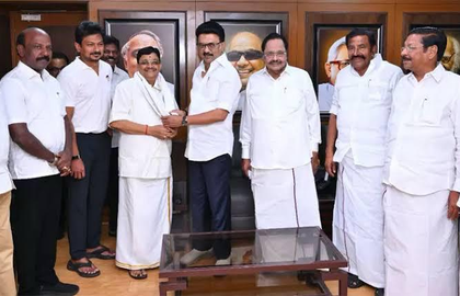 Ex-AIADMK leader Maitreyan joins DMK after multiple political shifts | Ex-AIADMK leader Maitreyan joins DMK after multiple political shifts Ex-AIADMK leader Maitreyan joins DMK after multiple political shifts | Ex-AIADMK leader Maitreyan joins DMK after multiple political shifts