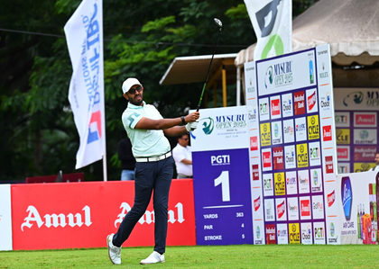 Mysuru Open golf: Sandhu dominates Rd 3 with phenomenal 62, extends lead to three shots | Mysuru Open golf: Sandhu dominates Rd 3 with phenomenal 62, extends lead to three shots
