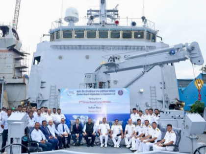 Navy takes delivery of third survey vessel 'Ikshak 'from GRSE | Navy takes delivery of third survey vessel 'Ikshak 'from GRSE