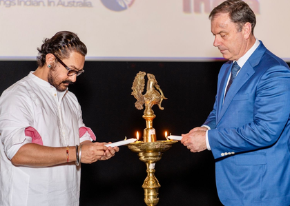 Aamir Khan lights ceremonial lamp to open IFFM 2025 | Aamir Khan lights ceremonial lamp to open IFFM 2025
