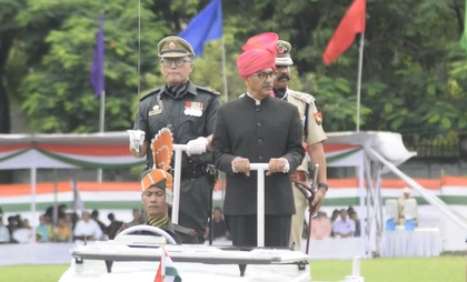 Governor Ajay Kumar Bhalla leads I-Day celebration in Manipur, reaffirms commitment to peace, stability | Governor Ajay Kumar Bhalla leads I-Day celebration in Manipur, reaffirms commitment to peace, stability