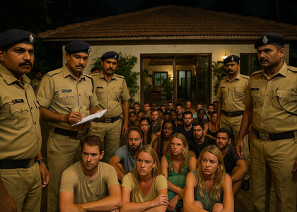 Cyberabad police book 51 foreigners after raid at farmhouse | Cyberabad police book 51 foreigners after raid at farmhouse