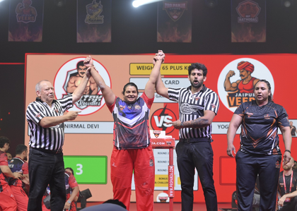 Pro Panja League: Rohtak Rowdies' Nirmal Devi defeats her mentor Yogesh Chaudhary of Jaipur Veers in historic clash | Pro Panja League: Rohtak Rowdies' Nirmal Devi defeats her mentor Yogesh Chaudhary of Jaipur Veers in historic clash Pro Panja League: Rohtak Rowdies' Nirmal Devi defeats her mentor Yogesh Chaudhary of Jaipur Veers in historic clash | Pro Panja League: Rohtak Rowdies' Nirmal Devi defeats her mentor Yogesh Chaudhary of Jaipur Veers in historic clash
