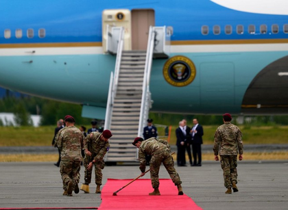 Red carpet and fighter jets set the stage as Trump, Putin meeting begins in Alaska | Red carpet and fighter jets set the stage as Trump, Putin meeting begins in Alaska
