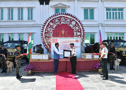 India hands over light strike vehicles, critical medical equipment to Nepal | India hands over light strike vehicles, critical medical equipment to Nepal