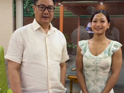 Minister Kiren Rijiju gives special blessings to Arunachal bodybuilder Hillang Yajik | Minister Kiren Rijiju gives special blessings to Arunachal bodybuilder Hillang Yajik