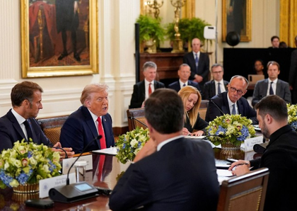 European leaders praise Trump's peace efforts at White House meeting with Zelensky | European leaders praise Trump's peace efforts at White House meeting with Zelensky European leaders praise Trump's peace efforts at White House meeting with Zelensky | European leaders praise Trump's peace efforts at White House meeting with Zelensky