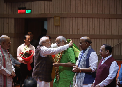 CP Radhakrishnan felicitated at NDA parliamentary party meet, PM Modi appeals for unanimous election CP Radhakrishnan felicitated at NDA parliamentary party meet, PM Modi appeals for unanimous election