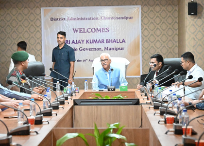 Manipur Guv holds meeting with tribal leader, reviews law and order | Manipur Guv holds meeting with tribal leader, reviews law and order Manipur Guv holds meeting with tribal leader, reviews law and order | Manipur Guv holds meeting with tribal leader, reviews law and order