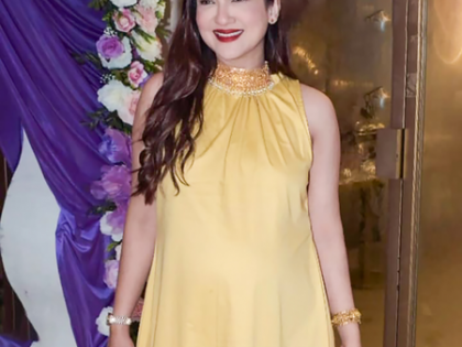 Mommy-to-be Gauahar Khan's baby shower looks all things dreamy and positive | Mommy-to-be Gauahar Khan's baby shower looks all things dreamy and positive