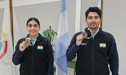 Saurabh-Suruchi bags 10m air pistol mixed team bronze at Asian Shooting Championships | Saurabh-Suruchi bags 10m air pistol mixed team bronze at Asian Shooting Championships