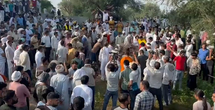 Haryana teacher cremated on eighth day of death amid police deployment | Haryana teacher cremated on eighth day of death amid police deployment