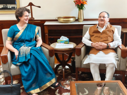 Priyanka Gandhi meets JP Nadda, seeks better health facilities in Wayanad | Priyanka Gandhi meets JP Nadda, seeks better health facilities in Wayanad