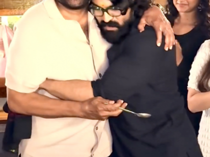 Ram Charan touches Chiranjeevi’s feet while celebrating his 70th birthday | Ram Charan touches Chiranjeevi’s feet while celebrating his 70th birthday