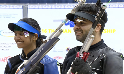 Asian Shooting C'ship: India win two mixed team gold medals in air rifle, extend lead at the top | Asian Shooting C'ship: India win two mixed team gold medals in air rifle, extend lead at the top Asian Shooting C'ship: India win two mixed team gold medals in air rifle, extend lead at the top | Asian Shooting C'ship: India win two mixed team gold medals in air rifle, extend lead at the top