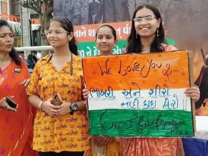 Ahmedabad set to welcome PM Modi, women reach venue with 'sindoor' boxes | Ahmedabad set to welcome PM Modi, women reach venue with 'sindoor' boxes Ahmedabad set to welcome PM Modi, women reach venue with 'sindoor' boxes | Ahmedabad set to welcome PM Modi, women reach venue with 'sindoor' boxes