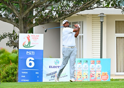 Golf: Udayan Mane seizes clubhouse lead with course record 67 on rain-affected second day | Golf: Udayan Mane seizes clubhouse lead with course record 67 on rain-affected second day