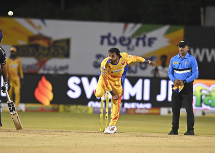 Maharaja Trophy: Mangaluru Dragons advance to final with seven-wicket win over Bengaluru Blasters | Maharaja Trophy: Mangaluru Dragons advance to final with seven-wicket win over Bengaluru Blasters Maharaja Trophy: Mangaluru Dragons advance to final with seven-wicket win over Bengaluru Blasters | Maharaja Trophy: Mangaluru Dragons advance to final with seven-wicket win over Bengaluru Blasters