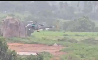 Two defence choppers rescue five men trapped in Telangana floods | Two defence choppers rescue five men trapped in Telangana floods