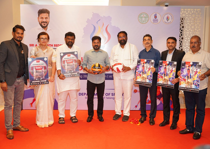 Telangana CM extends support to Prime Volleyball League as Hyderabad gears up to host Season 4 | Telangana CM extends support to Prime Volleyball League as Hyderabad gears up to host Season 4 Telangana CM extends support to Prime Volleyball League as Hyderabad gears up to host Season 4 | Telangana CM extends support to Prime Volleyball League as Hyderabad gears up to host Season 4