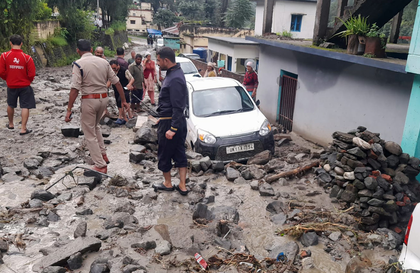 Two missing as cloudburst triggers havoc in Chamoli, rescue ops underway | Two missing as cloudburst triggers havoc in Chamoli, rescue ops underway Two missing as cloudburst triggers havoc in Chamoli, rescue ops underway | Two missing as cloudburst triggers havoc in Chamoli, rescue ops underway