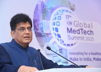 MedTech sector natural candidate for Atmanirbharata, must set bold goals for growth: Piyush Goyal | MedTech sector natural candidate for Atmanirbharata, must set bold goals for growth: Piyush Goyal MedTech sector natural candidate for Atmanirbharata, must set bold goals for growth: Piyush Goyal | MedTech sector natural candidate for Atmanirbharata, must set bold goals for growth: Piyush Goyal