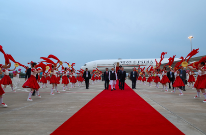 PM Modi arrives in China's Tianjin to attend SCO Summit | PM Modi arrives in China's Tianjin to attend SCO Summit