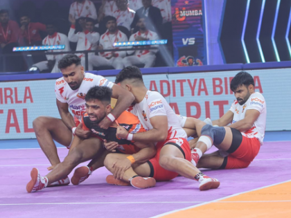 PKL Season 12: Second tie-breaker in two days sees U Mumba clinch thriller, edge Gujarat Giants 6-5 | PKL Season 12: Second tie-breaker in two days sees U Mumba clinch thriller, edge Gujarat Giants 6-5 PKL Season 12: Second tie-breaker in two days sees U Mumba clinch thriller, edge Gujarat Giants 6-5 | PKL Season 12: Second tie-breaker in two days sees U Mumba clinch thriller, edge Gujarat Giants 6-5