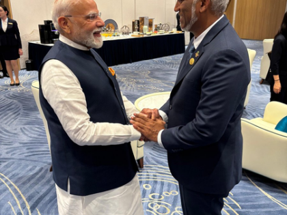 PM Modi meets Maldives President Muizzu on sidelines of SCO Summit in China | PM Modi meets Maldives President Muizzu on sidelines of SCO Summit in China PM Modi meets Maldives President Muizzu on sidelines of SCO Summit in China | PM Modi meets Maldives President Muizzu on sidelines of SCO Summit in China