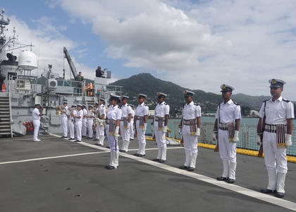 Indian Navy’s training squadron gets ceremonial welcome in Seychelles | Indian Navy’s training squadron gets ceremonial welcome in Seychelles Indian Navy’s training squadron gets ceremonial welcome in Seychelles | Indian Navy’s training squadron gets ceremonial welcome in Seychelles