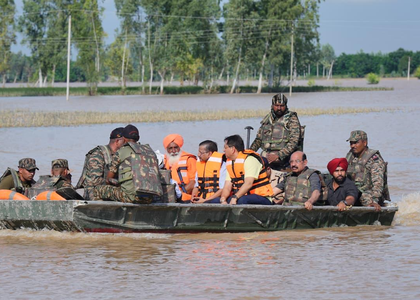 We are standing with you, Kejriwal assures Punjab's flood-hit villagers | We are standing with you, Kejriwal assures Punjab's flood-hit villagers We are standing with you, Kejriwal assures Punjab's flood-hit villagers | We are standing with you, Kejriwal assures Punjab's flood-hit villagers