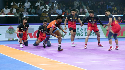 Ajit Chouhan was outstanding, delivering a rare sight six-point raid, says Rishank Devadiga | Ajit Chouhan was outstanding, delivering a rare sight six-point raid, says Rishank Devadiga