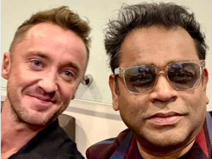 AR Rahman poses with Tom Felton, says he’s a major part of series ‘Gandhi’ | AR Rahman poses with Tom Felton, says he’s a major part of series ‘Gandhi’ AR Rahman poses with Tom Felton, says he’s a major part of series ‘Gandhi’ | AR Rahman poses with Tom Felton, says he’s a major part of series ‘Gandhi’