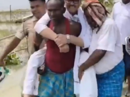 Congress MP Tariq Anwar sparks row after villagers carry him during flood inspection in Bihar | Congress MP Tariq Anwar sparks row after villagers carry him during flood inspection in Bihar Congress MP Tariq Anwar sparks row after villagers carry him during flood inspection in Bihar | Congress MP Tariq Anwar sparks row after villagers carry him during flood inspection in Bihar