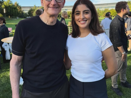 Navya Naveli and Armaan Malik have a tete-a-tete with Apple CEO Tim Cook | Navya Naveli and Armaan Malik have a tete-a-tete with Apple CEO Tim Cook Navya Naveli and Armaan Malik have a tete-a-tete with Apple CEO Tim Cook | Navya Naveli and Armaan Malik have a tete-a-tete with Apple CEO Tim Cook