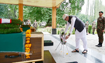 J&K CM pays tribute to two soldiers killed in Kulgam operation | J&K CM pays tribute to two soldiers killed in Kulgam operation J&K CM pays tribute to two soldiers killed in Kulgam operation | J&K CM pays tribute to two soldiers killed in Kulgam operation