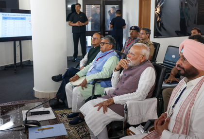 PM Modi reviews flood-hit Himachal and Punjab; promises financial aid, housing support and agricultural rehabilitation | PM Modi reviews flood-hit Himachal and Punjab; promises financial aid, housing support and agricultural rehabilitation