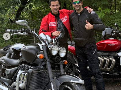 Rohit Roy enjoys Sunday morning bike ride with friend Vivek Dahiya | Rohit Roy enjoys Sunday morning bike ride with friend Vivek Dahiya
