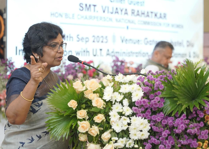 NCW chief Vijaya Rahatkar discusses empowerment, safety of women at Rajkot meet | NCW chief Vijaya Rahatkar discusses empowerment, safety of women at Rajkot meet