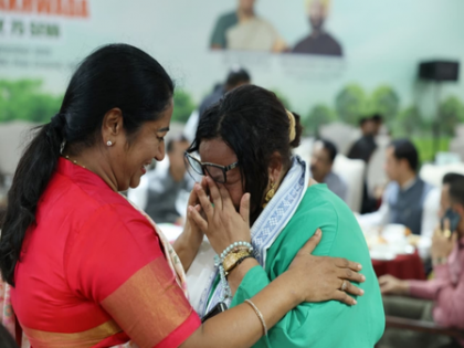 Emotional Cameroon envoy gets a comforting hug from Delhi CM Rekha Gupta   | Emotional Cameroon envoy gets a comforting hug from Delhi CM Rekha Gupta  