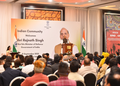 'Praiseworthy contribution in Morocco’s progress': Rajnath Singh meets Indian community | 'Praiseworthy contribution in Morocco’s progress': Rajnath Singh meets Indian community