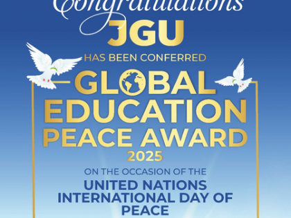 Global Education for Peace Award honours JGU for championing world peace through higher education | Global Education for Peace Award honours JGU for championing world peace through higher education