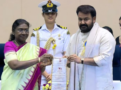 71st National Awards: President Droupadi Murmu confers Dadasaheb Phalke Award to Mohanlal | 71st National Awards: President Droupadi Murmu confers Dadasaheb Phalke Award to Mohanlal