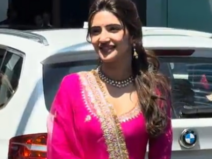 Kartik Aaryan's co-star Sreeleela soaks in Navratri festivities in a stunning pink outfit | Kartik Aaryan's co-star Sreeleela soaks in Navratri festivities in a stunning pink outfit