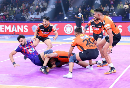 PKL 12: UP Yoddhas hold nerve to triumph over Bengaluru Bulls in thrilling tie-breaker | PKL 12: UP Yoddhas hold nerve to triumph over Bengaluru Bulls in thrilling tie-breaker