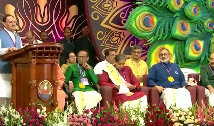 JP Nadda inaugurates Mata Amritanandamayi’s 72nd birthday celebrations at Kerala's Amritapuri | JP Nadda inaugurates Mata Amritanandamayi’s 72nd birthday celebrations at Kerala's Amritapuri