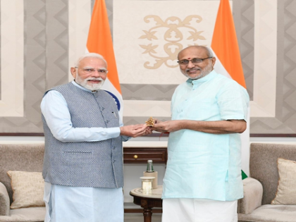 PM Modi meets Vice-Prez Radhakrishnan, discusses 'wide range of subjects' | PM Modi meets Vice-Prez Radhakrishnan, discusses 'wide range of subjects'