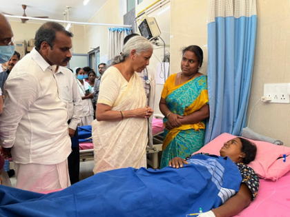 FM Nirmala Sitharaman visits Karur; meets survivors, families of stampede victims | FM Nirmala Sitharaman visits Karur; meets survivors, families of stampede victims